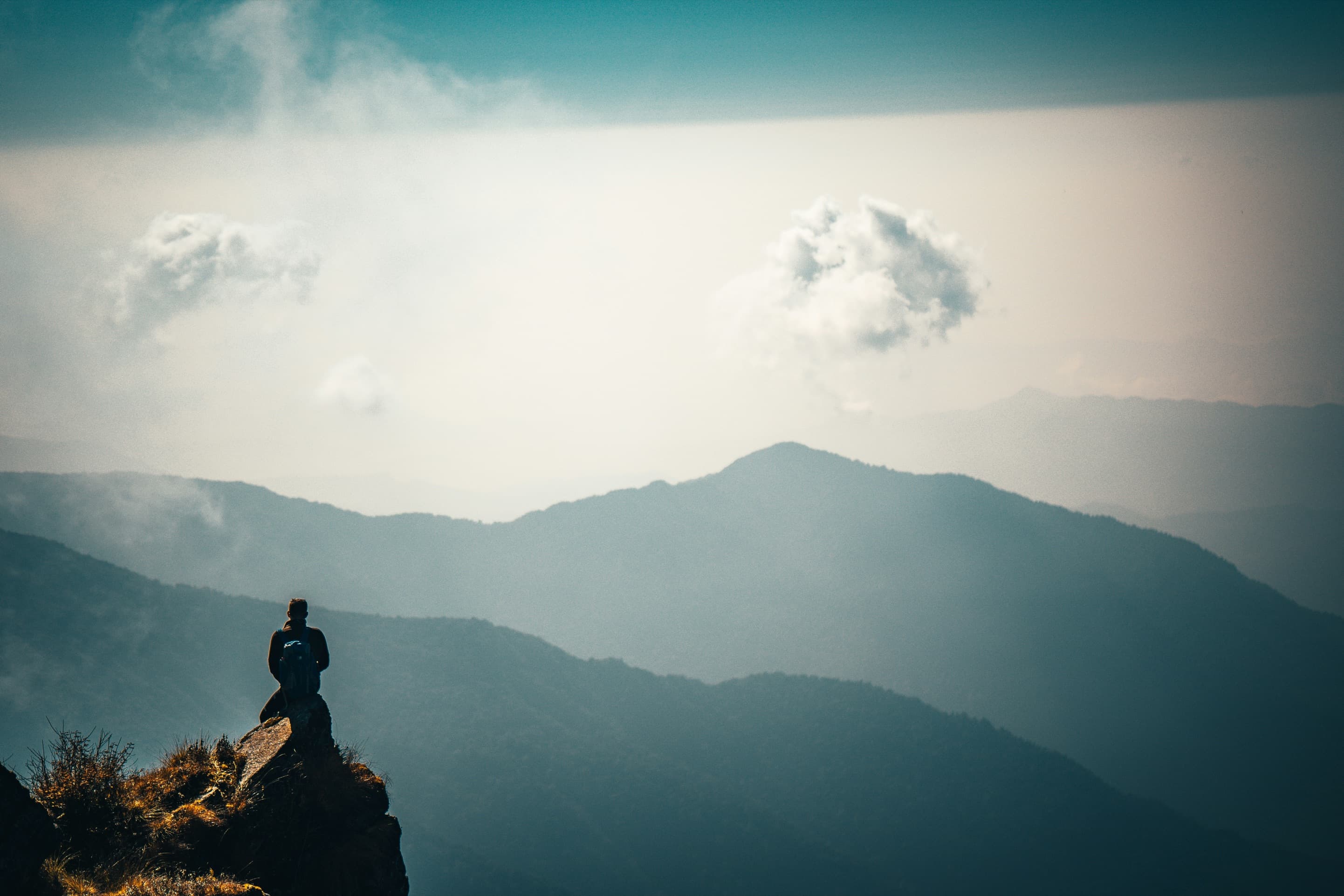 Layered mountain ridges fading into the distance